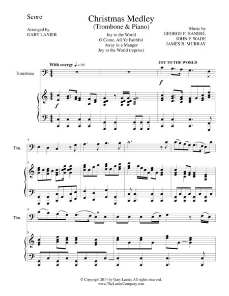 CHRISTMAS JOY MEDLEY (Trombone/Piano And Trombone Part)